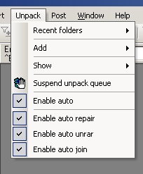 Unpack Options